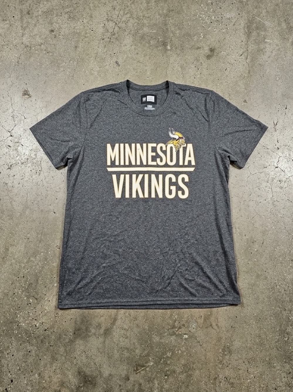 NFL Minnesota Vikings Dark Gray Short Sleeve Team Tee Size L